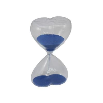 China Romantic 15 Minute Hour Home Glass Timers Decoration Heart Shape Hourglass Sand Timer For Gift for sale