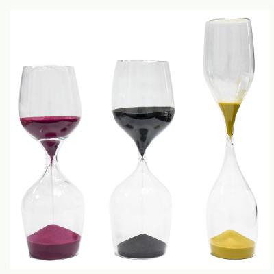 China Traditional Functional Decorative Tumbler Shape Color 30 Minute Glass Hourglass for sale