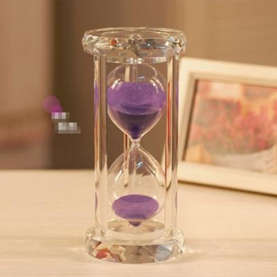 China Crystal + Glass Gifts Crystal Hourglass In Heart Christmas Clear Design for sale