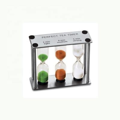 China For Tea Timing Perfect Sand Timer 3 4 5 Minute Hourglass Pieces Sand Clock With Logo for sale