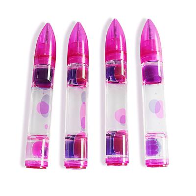 China Promotional Pen Novelty Color Liquid Timer Water Ballpoint Pens For Toys for sale