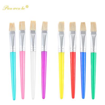 China Pig Hair Plant Brush For Kids Candy Color Pig Hair Brush for sale