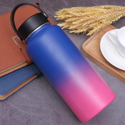 China Eco Friendly 32oz Double Wall BPA Free Sustainable Logo Custom Vacuum Insulated New White Sustainable Stainless Steel Water Bottles for sale