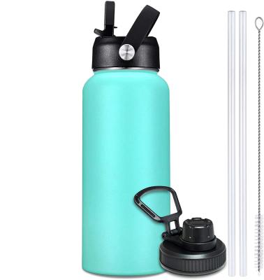 China Wholesale viable double wall bpa free custom logo printed vacuum flasks 1000ml gym sports insulated stainless steel water bottles for sale