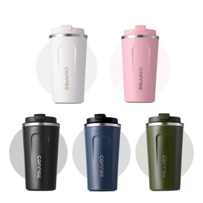 China OEM 380ml/500ml/17oz Travel Durable Coffee Tumbler Double Wall Vacuum Custom Coffee Mugs Insulated Stainless Steel Coffee Cups for sale