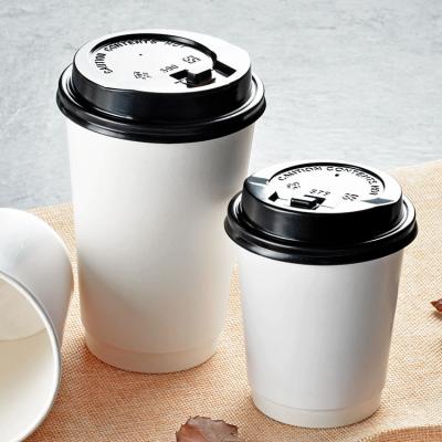 China Biodegradable Custom Logo Stylish Design Ripple Double Wall Insulated Coffee Takeaway Hot Paper Cup With Lids for sale