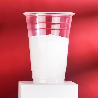 China Custom Logo Printed Single Wall Disposable Plastic Cups Clear 95 Flat Bottom Blister PP Cups Packing Boba Cups for sale