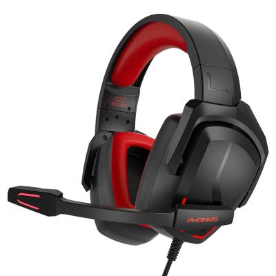 China PHOINKAS Gaming Headset Viable Noise Canceling Wired Waterproof Earphones With Microphone For Laptop ps4 ps5 Games Headset for sale