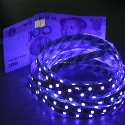 China PVC Cuttable UV Strip 12V 24V 5050 60LEDs/M SMD 365nm 395nm LED Blacklight for sale