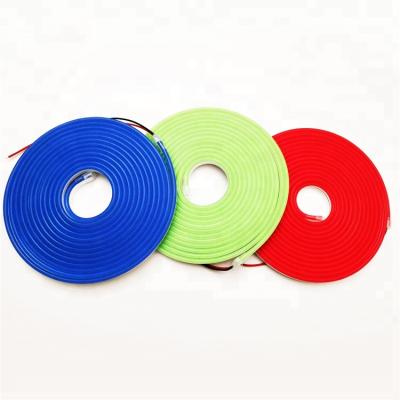 China DC12V 24V silicone led pink green blue red 25m white orange silicon strip color flexible neon jacket neon strip for sale