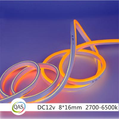 China PVC 2835 Double Sided Neon Flex 120led/m 2700 -6500koutdoor Neon Strip 12V 8*16mm 1m/pcs for sale