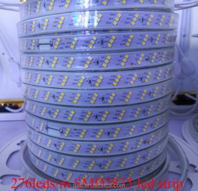 China Decorative Lighting 100m SMD2835 led strip light 220V with power socket 180leds ww cw blue color with rubber heatsink IP67 waterproof led strips for sale