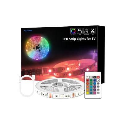 China Residential Key 24 Infrared Control Strip Backlight Decorating Flexible Accessible RGB Lights 5050 TV Led Strip 5v for sale