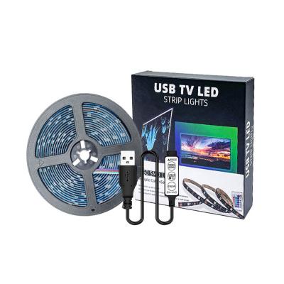 China Hot Selling LANDSCAPE USB Backlight Flexible Backlight With Remote Accessible RGB 5050 TV Led Strip 5V for sale