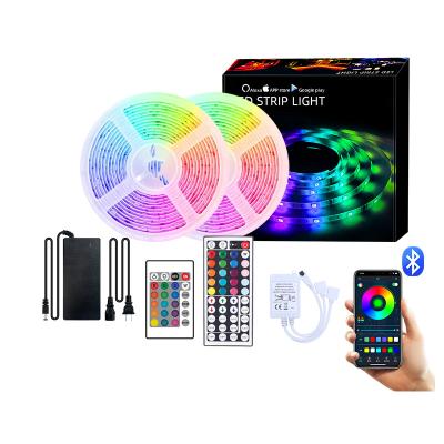 China Bedroom wifi remote flexible controller 12v RGB LED residential outdoor decoration accessible waterproof lights 5050 strips for sale