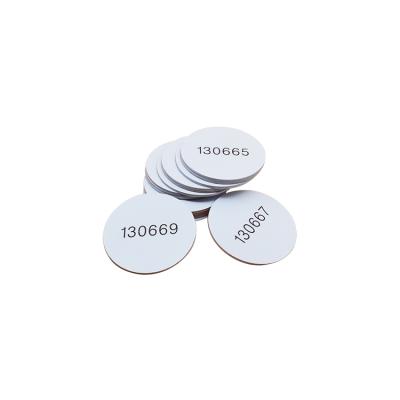 China High quality pvc waterproof/waterproof free sample if 125khz waterproof round token label sticker rfid invent tag for sale