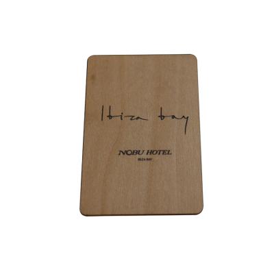 China Free Sample 100% Recyclable Waterproof / Waterproof Business NFC Wooden ISO14443A / 15693 Smart Rfid Cards Wooden Card for sale