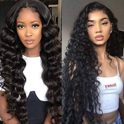 China Hot Selling Raw Indian Hair Loose Deep Wave Wigs 13*4 Lace Frontal Wigs Closure Wig Head Best Price for sale