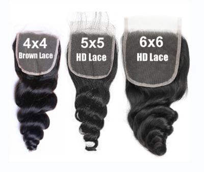 China 100% Vietnamese Hair Wholesale Milk Cuticle Aligned HD Virgin Loose Transparent 5x5 Lace Frontal Hair Extensions Hair Closure for sale