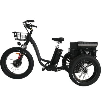 China 2020 Wholesale Fat Tire Aluminum Alloy 48v 500w Bisek Cycle Electric Tricycle e Tricycle for sale