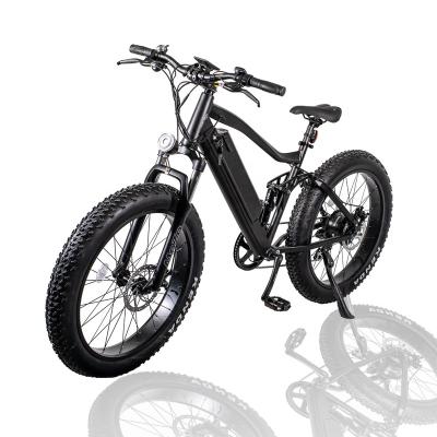 China Wholesale Hot Sale BISEK 500W 750W Aluminum Alloy Double Full Mountain Offroad Suspension MTB 48V Fat Electric Bike for sale