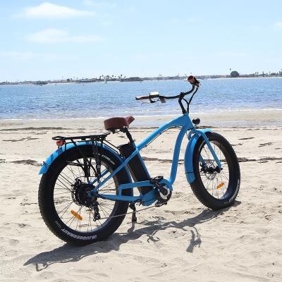 China Standard Top Rated E Bikes Beach Cruiser Fat Tire Electric Bike Mens Electric Bicycle With CE Certificate for sale