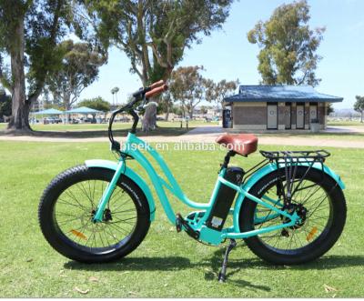 China 2021 China Aluminum Alloy Made Fat Tire Beach Cruiser Bicycle Electric E Bike 350W/500W/750W Optional for sale