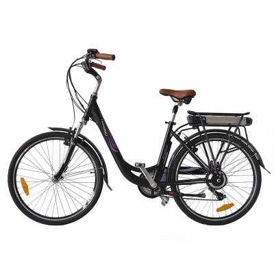 China Aluminum alloy 26 inch 250W electric city bike with high speed motor for rent for sale