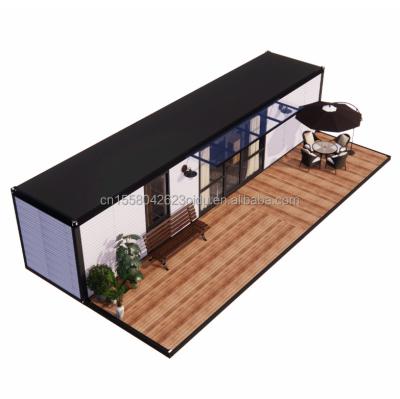 China Mini Modern Demountable 20ft Sandwich Panel Steel Prefab Flat Pack Prefab Small Modular Garden House Kit for sale