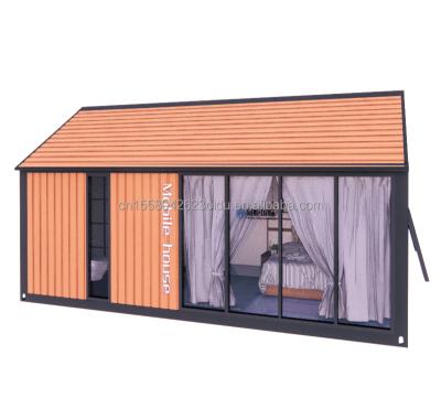 China Modern Luxury Movable Wooden Container 2-Bedroom House Hotel 20ft Prefab Flat House Packing Container for sale