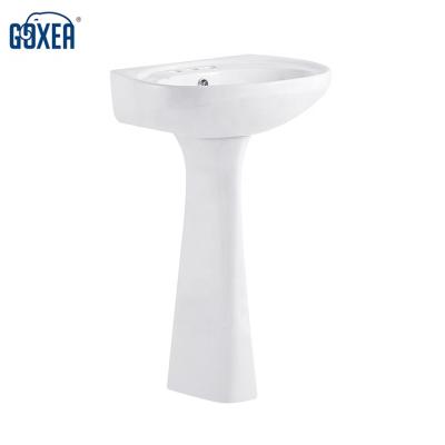 China Gx2703 Modern Pedestal Sinks And Shampoo Special Application Lavatory Ceramic Oval Hand Porcelain Undermount Sink Basin for sale