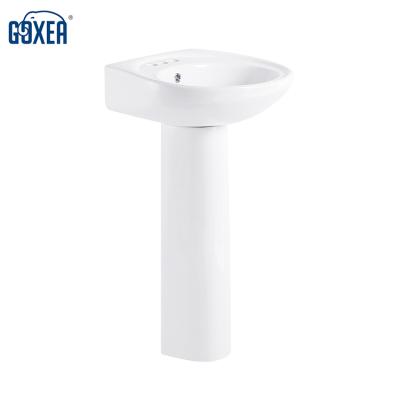 China Low Price Modern Wholesale Bathroom Round Shape Wash Sink Pedestal Wash Sink Lavabo Ceramic Hand Basin Gx2710 for sale