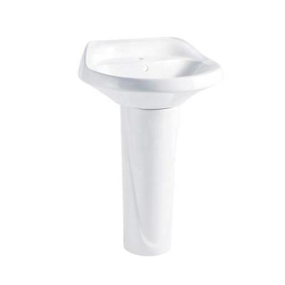 China Farmhouse Gx2711 New Design Sanitary Ware Sink Bathroom Pedestal Basin Rectangle Sanitary Ceramic Basin for sale