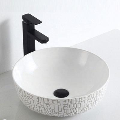 China China Exporter Best Pakistan Black Top Counter Sink Modern Choice Semi Basin Sanitary Ware Wash Cabinet Wooden Basin for sale