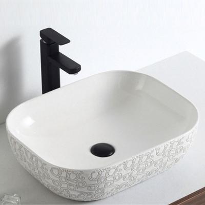 China Luxury Hotel Bathroom Lavabo Italian Design Eco-friendly Electroplate Basin Wall Hung Sinks With Two Faucets Basin for sale