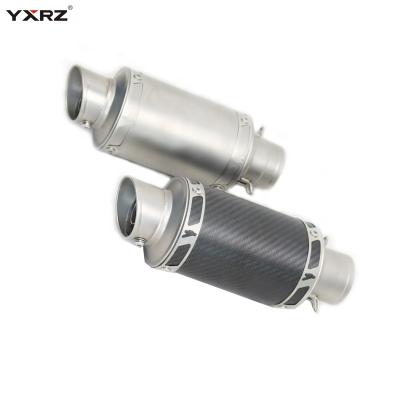 China Universal Steel+carbon Stainless Fiber Muffler Pipe Carbon Fiber Stainless Steel 51mm 89mm Motorcycle Exhaust Pipe for sale