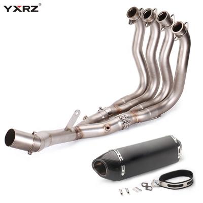 China Hot Selling Stainless Steel Escape R1 MT-10 Motorcycle Exhaust Pipe Full Muffler Header Pipe Front Escape Pipe for sale