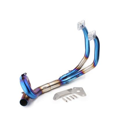 China Universal Steel+carbon MT-07 Stainless Fiber Muffler Pipe Carbon Fiber Stainless Steel Motorcycle Exhaust Pipe for sale