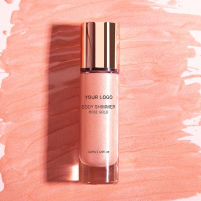 China Party Makeup BAWEI Natural Moisturizing Body Oil Bronzer Body Glow Shimmer Gold Shimmer Spray Vgean Makeup for sale