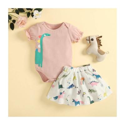 China Onesie Set + Lined Breathable Wholesale Organic Baby Tutu Outfits Romper Set Newborn Baby Clothes for sale