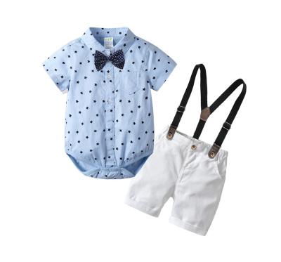 China Star Formal Cute Cotton Summer Romper Cozy 3 Pieces Sets Kids Baby Clothing Sets Boys for sale