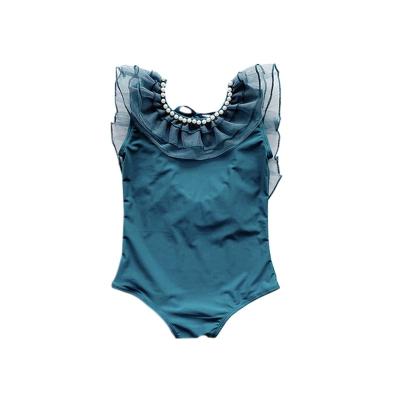 China Custom Made Lovely Child Swimwear Girl Bikini Ruffle Sexy Little Girls One Piece Swimsuits Breathable for sale