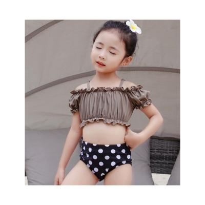 China Princess Halter Top Breathable Kids Swimwear Summer Bubble Sleeve Swimsuits Set For Kids for sale