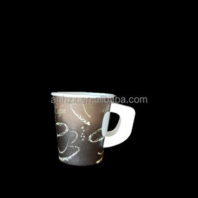 China Recyclable Disposable Paper Cup With Handle Perfect For Hot Drinks Tea And Coffee Handle Paper Cups Custom Printed Paper Cups for sale