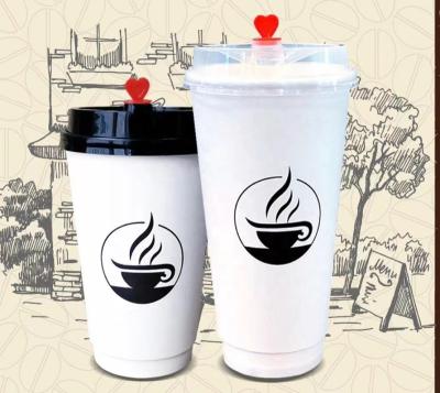 China Recyclable Disposable Paper Cup With Film Cover Thickened Cold Drink Cup 1000 Pieces for sale