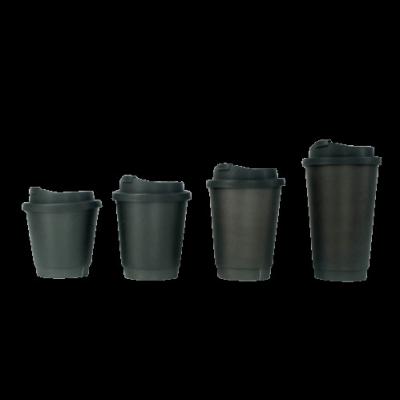 China Wholesale Cheap Hot Black Disposable Coffee Tea Disposable Tea Drink Paper Cups With Lids for sale