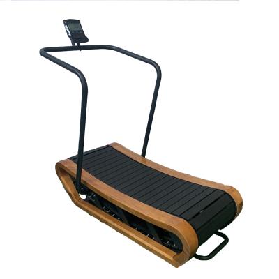 China TX-154 Commercial Wooden Manual Wooden Air Runner Treadmills Bodybuilding Machine Gym Equipment Curved Treadmill for sale