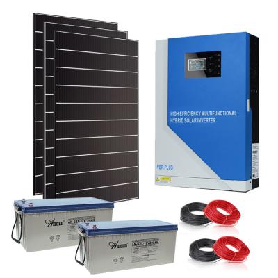 China Renewable Energy 6kw 8kw 10kw 12kw Hybrid Solar System Home Industrial Solar System for sale