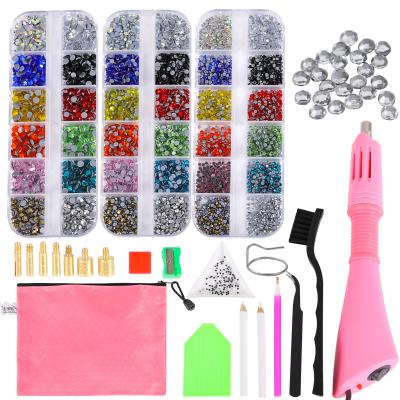 China Wholesale Hot Sale XULIN Flatback Fix Rhinestone Flat Back Glass Applicator Set For Clothing Accessories Decoration for sale