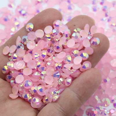 China XULIN Flatback Nail Art Stone Pink ab Resin Fake Stones Wholesale for sale